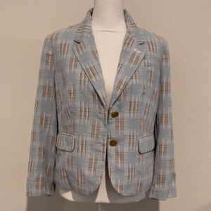 NEW, Anthropologie, Daughters Of The Liberation, Pastel Blue Plaid Blazer